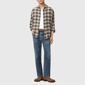 Bead Denim Illusion Straight Leg Trousers