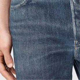 Bead Denim Illusion Straight Leg Trousers