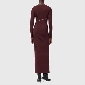 Elsie Ruched Zipper Bodycon Dress