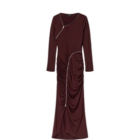Elsie Ruched Zipper Bodycon Dress