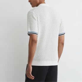 Bilsby Tipped Geometric-Knit Shirt