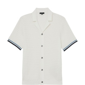 Bilsby Tipped Geometric-Knit Shirt