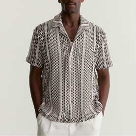 Aetos Crochet Striped Shirt