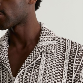 Aetos Crochet Striped Shirt