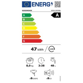8kg Washing Machine 1200 Spin A Inverter Motor Rated Matt Black