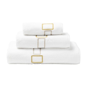 Bold Embroidered Towel Ivory
