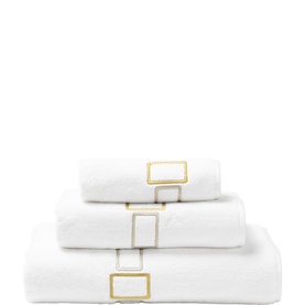 Bold Embroidered Towel Ivory
