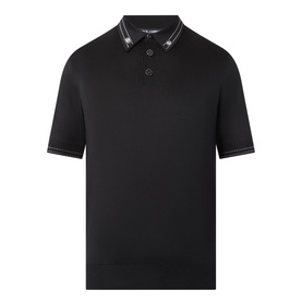 Logo Fine Knit Polo Shirt