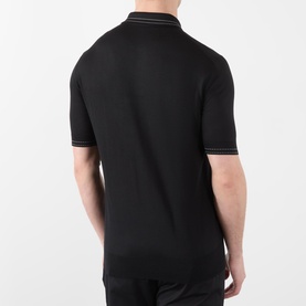 Logo Fine Knit Polo Shirt