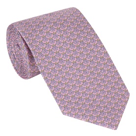 Geometric Floral Silk Tie