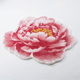 Pivoine Floral Bath Mat Pink