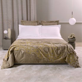 Gypsy Patterned Throw Gold/Taupe