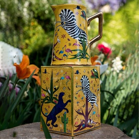 Hand-Decorated Ceramic Jug