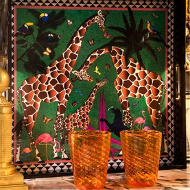 Italian Lacquered Giraffe Tray
