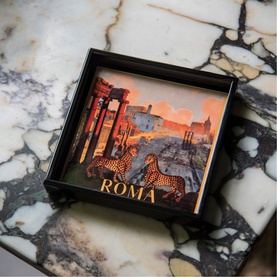 Italian Lacquered Roma City Tray