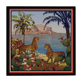 Italian Lacquered Palermo City Tray