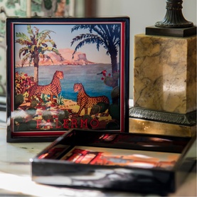 Italian Lacquered Palermo City Tray