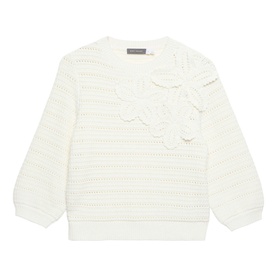 Flower Detail Knitted Top