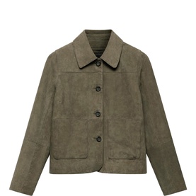 Square Pocket Suede Jacket