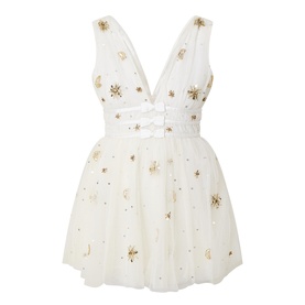 Lawnton Celestial Embellished Tulle Mini Dress