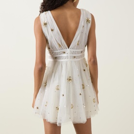 Lawnton Celestial Embellished Tulle Mini Dress