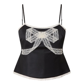Arise Bow Lace Trim Top