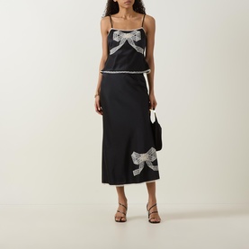 Arise Bow Lace Trim Top