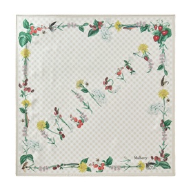 Riverside Floral Logo Silk Scarf
