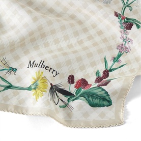 Riverside Floral Logo Silk Scarf