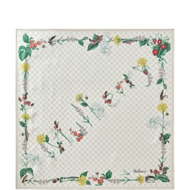 Riverside Floral Logo Silk Scarf