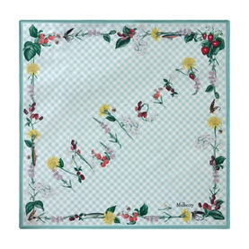 Riverside Floral Logo Check Scarf