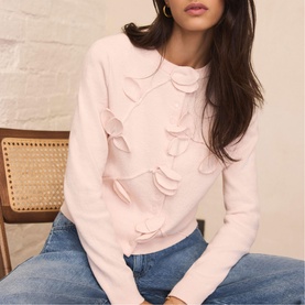 Flower Snap Button Cardigan