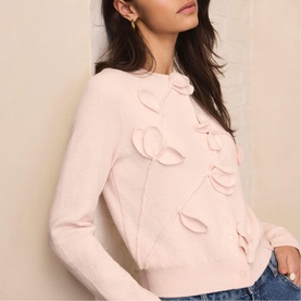 Flower Snap Button Cardigan