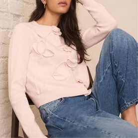 Flower Snap Button Cardigan