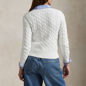 Polo Player Logo Cable-Knit Cardigan