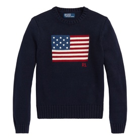 Intarsia Flag Knitted Sweater