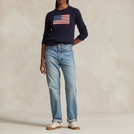 Intarsia Flag Knitted Sweater