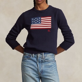 Intarsia Flag Knitted Sweater