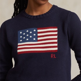 Intarsia Flag Knitted Sweater