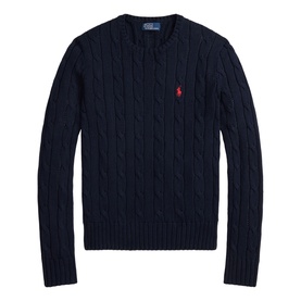 Polo Player Logo Cable-Knit Sweater