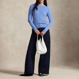 Polo Player Logo Cable-Knit Sweater