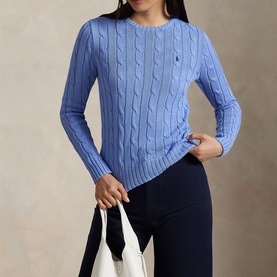 Polo Player Logo Cable-Knit Sweater