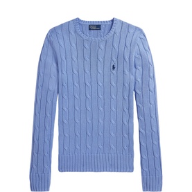 Polo Player Logo Cable-Knit Sweater