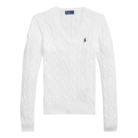 Polo Player Logo Cable-Knit Sweater