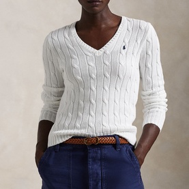 Polo Player Logo Cable-Knit Sweater