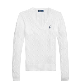 Polo Player Logo Cable-Knit Sweater