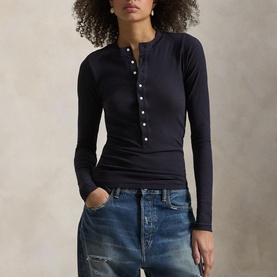 Ribbed Henley Top