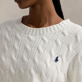 Pony Logo Cable Knit Sweater