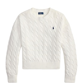 Pony Logo Cable Knit Sweater