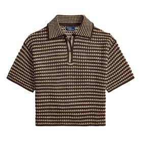 Striped Knitted Polo Shirt